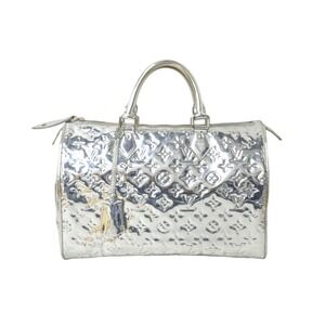 Louis Vuitton Speedy Handbag Monogram Miroir Argent